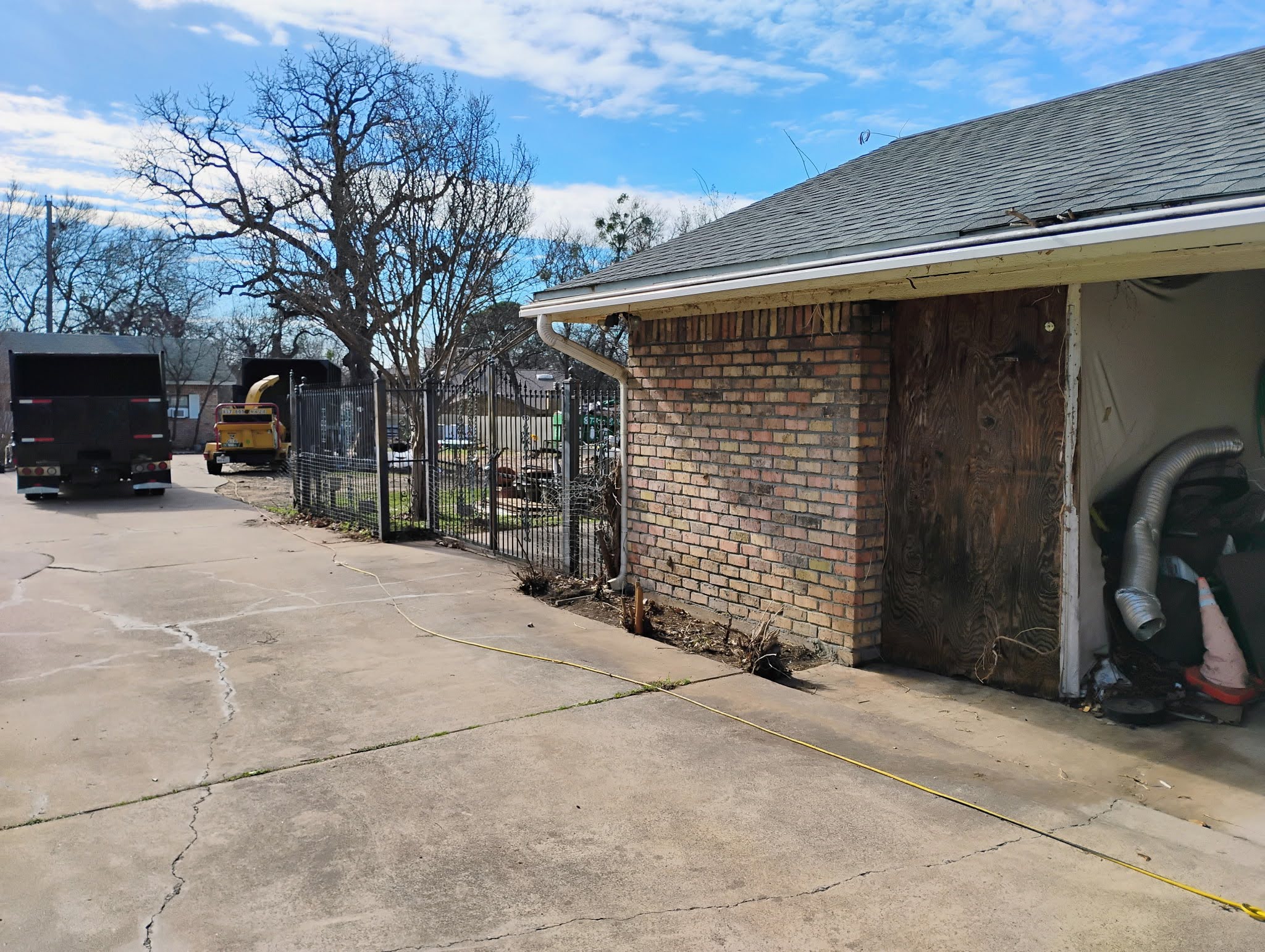 Tree canopy trimmed and raised
